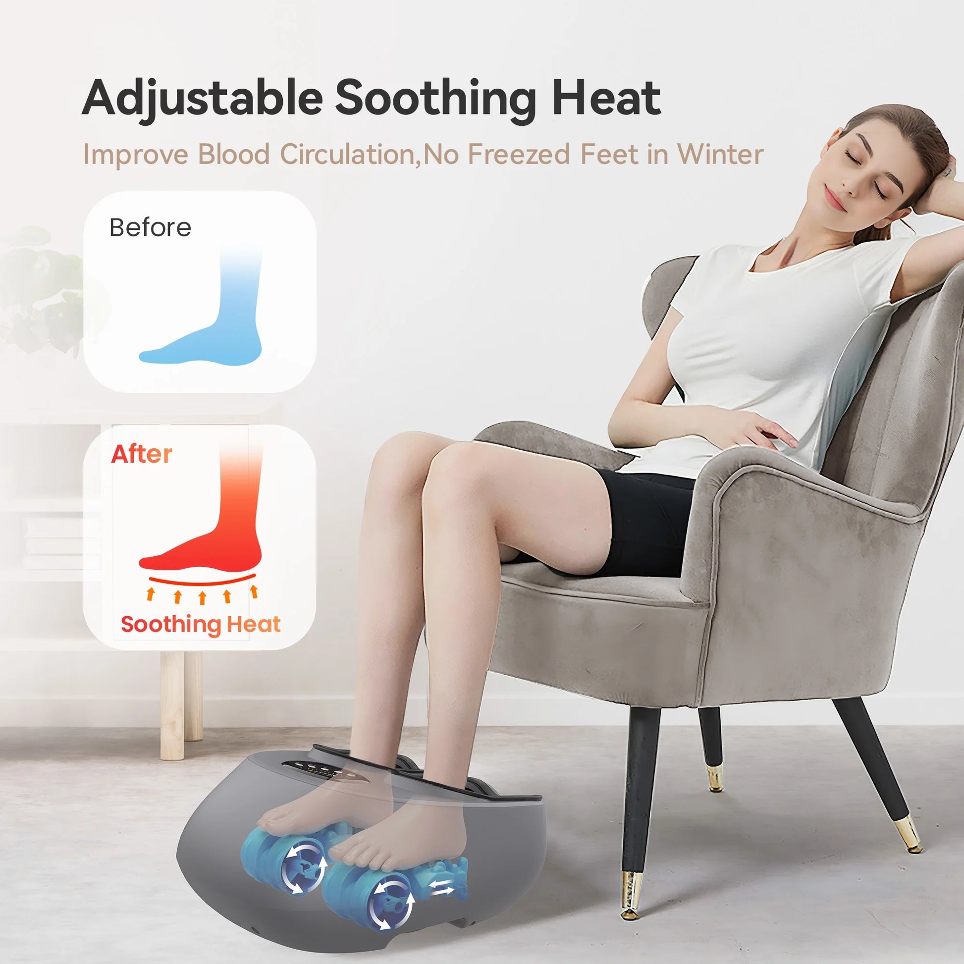 Ultimate Shiatsu Foot Massager with Heat - The Perfect Foot Massage Machine for Enhanced Blood Circulation and Relaxation